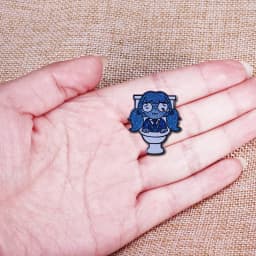 Sad Toilet Ghost Girl Enamel Pin