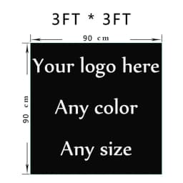 Custom Flag 90x90cm Large Printed Pattern Clearly Flying Outdoor Advertising Business Promotion National 3x3FT Banners