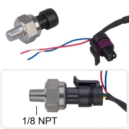 Free Shipping Auto Motorcycle 200psi 1/8 Npt Digital Truck Oil Gauge Pressure Led Display Boost Gauges/Meter with Sensor