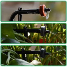 SPRYCLE 200PCS 2L 4L 8L/H Pressure Compensating Drip Irrigation Emitter Dripper Garden Watering 4/7MM 1/4INCH PE Hose Greenhouse