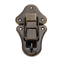 1set Antique Bronze Box Latch Hasp w/screws Jewelry Wood Box Decor Drawer Suitcases Iron Buckle Clasp Furniture 95*52mm Hardware
