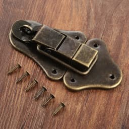 1set Antique Bronze Box Latch Hasp w/screws Jewelry Wood Box Decor Drawer Suitcases Iron Buckle Clasp Furniture 95*52mm Hardware