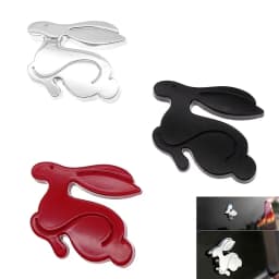 1pc Universal Cartoons Car Styling Decal for VW Jetta Golf BMW Audi Chevrolet 3D Metal Running Rabbit Emblem Rear Trunk Badge