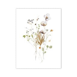 Floral Bouquet Watercolor Art Painting Japanese Ikebana Flowers Wall Pictures Minimalist Poster Canvas Print Bedroom Home Decor