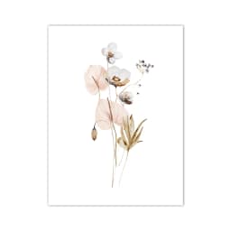 Floral Bouquet Watercolor Art Painting Japanese Ikebana Flowers Wall Pictures Minimalist Poster Canvas Print Bedroom Home Decor