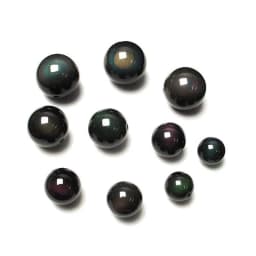 Natural Black Rainbow Obsidian Ice Black Loose Beads 4/6/8/10/12/14 MM Fit Diy Charm Bracelet Beads For Jewelry Making Accessory
