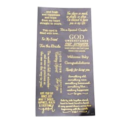 4pc Gold UV Resin Stickers Filling Material Phrases Blessings Stickers Decorative Sticker DIY Epoxy Resin Jewelry Making