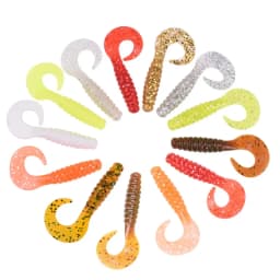 10 Pcs Jig Wobblers Worm Soft Lure 4.8cm 1.2g Shrimp Fishy Smell Spiral Tail Artificial Silicone Bait Swimbait Fishing Tackle