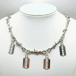 New Small Wire Brambles Iron Unisex Choker Necklace Women Hip-hop Gothic Punk Blade Barbed Wire Little Thorns Chain Choker Gifts