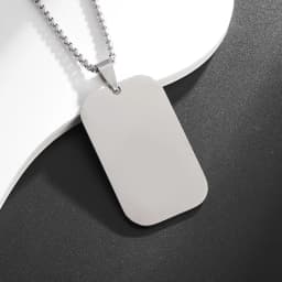 Hot Sale Pendant Smooth Plate Tag Men Retro Necklace Jewelry