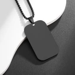 Hot Sale Pendant Smooth Plate Tag Men Retro Necklace Jewelry
