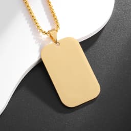 Hot Sale Pendant Smooth Plate Tag Men Retro Necklace Jewelry