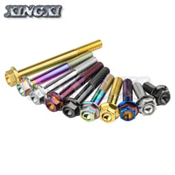 Xingxi M8/M10X15 ~ 100mm Titanium Bolt DIN6921 Hexagon Flange Head Screw for Motorcycle Modification Disc Brake Bolt