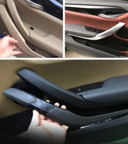 LHD RHD Carbon Fiber Interior Door Handle Cover Trim Set Replacement For BMW X1 E84  2010-2016