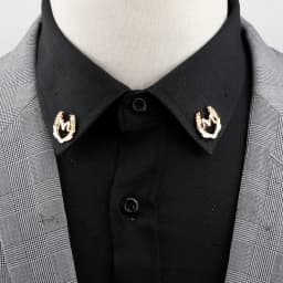 1 Pair Retro Lapel Pin Brooch Vintage Fashion Tree Leaf Collar Pin Hollowed Out Crown Shirts Suits Breastpin Jewelry Accessories