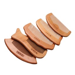 Wooden Combs Engraved Peach Massage Anti-Static Comb Women Natural Peach Wood Beauty Accessories Healthy Hair Care Styling Tools