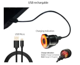 Skateboard Xlite100 Light Warning LED Lights Waterproof USB Rechargeable Night Warning Lamp 2 Pcs For Longboard Electric Scooter
