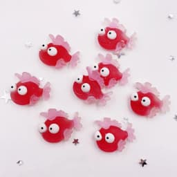 10pcs Colorful Resin Fish Crab Seahorse Squid Styles Ocean Animal Flatback Cabochon Scrapbook Craft DIY Accessory Decor Figurine