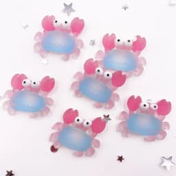 10pcs Colorful Resin Fish Crab Seahorse Squid Styles Ocean Animal Flatback Cabochon Scrapbook Craft DIY Accessory Decor Figurine