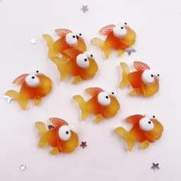 10pcs Colorful Resin Fish Crab Seahorse Squid Styles Ocean Animal Flatback Cabochon Scrapbook Craft DIY Accessory Decor Figurine