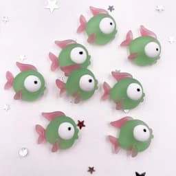 10pcs Colorful Resin Fish Crab Seahorse Squid Styles Ocean Animal Flatback Cabochon Scrapbook Craft DIY Accessory Decor Figurine