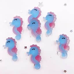 10pcs Colorful Resin Fish Crab Seahorse Squid Styles Ocean Animal Flatback Cabochon Scrapbook Craft DIY Accessory Decor Figurine