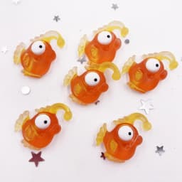 10pcs Colorful Resin Fish Crab Seahorse Squid Styles Ocean Animal Flatback Cabochon Scrapbook Craft DIY Accessory Decor Figurine