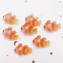 10pcs Colorful Resin Fish Crab Seahorse Squid Styles Ocean Animal Flatback Cabochon Scrapbook Craft DIY Accessory Decor Figurine