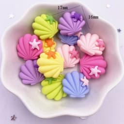 10pcs Colorful Resin Fish Crab Seahorse Squid Styles Ocean Animal Flatback Cabochon Scrapbook Craft DIY Accessory Decor Figurine