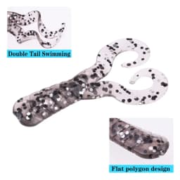 20 Pcs Silicone Worm Soft Lure Jig Wobblers 4cm 0.7g Attractive Shrimp Odor Salt Artificial Baits Fishing Tackle Pike Bass Carp