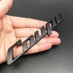 Car 3D Metal COUPE Logo Sticker For Renault KIA Toyota Nissan Honda Accessories Logo Car Body Trunk Emblems Badge Decal Sticker