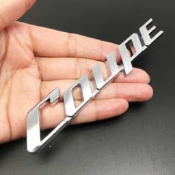 Car 3D Metal COUPE Logo Sticker For Renault KIA Toyota Nissan Honda Accessories Logo Car Body Trunk Emblems Badge Decal Sticker