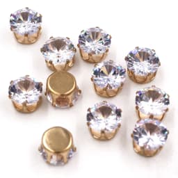 New Round Shape Zircon Artificial Gemstone Glass Strass Rhinestones with Gold Claw DIY Jewelry Accessories