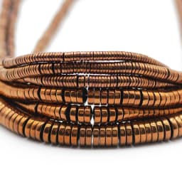 3-8MM Flat Round Coin Natural Hematite Stone Copper Spacer Charm Loose Beads For Jewelry Making Bracelet Necklace DIY Findings