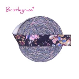 BRISTLEGRASS 2 Yard 5/8" 15mm Fox Dog Cat Rose Flower Floral Print FOE Fold Over Elastic Spandex Band Hair Tie Dress Sewing Trim
