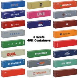 Evemodel 1pc O Scale 40' Shipping Container Model Trains 1:48 40ft Container Cargo Box C4340