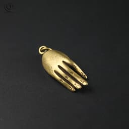 Vintage Pure Copper Blessing Hand Pendants for Necklace Keychains Brass Buddha Hands Key Chains Hanging Trinket Lucky Keyrings