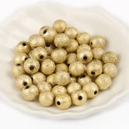50/100/200/500pcs 4 6 8 10 12mm Gold Color Round Acrylic Spacer Beads Frosted Ball End Seed Beads For Bracelet Jewelry Making