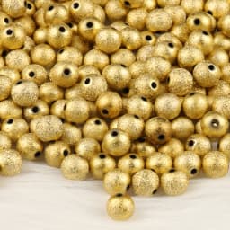50/100/200/500pcs 4 6 8 10 12mm Gold Color Round Acrylic Spacer Beads Frosted Ball End Seed Beads For Bracelet Jewelry Making