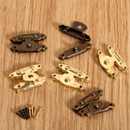 10Pcs Mini Jewelry Gift Wine Box Wooden Case Hasp Lock Drawer Latches Decorative Brass Suitcases Hasp Latch Hook with Nails