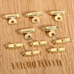 10Pcs Mini Jewelry Gift Wine Box Wooden Case Hasp Lock Drawer Latches Decorative Brass Suitcases Hasp Latch Hook with Nails
