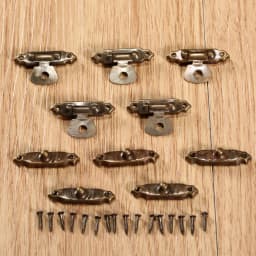 10Pcs Mini Jewelry Gift Wine Box Wooden Case Hasp Lock Drawer Latches Decorative Brass Suitcases Hasp Latch Hook with Nails