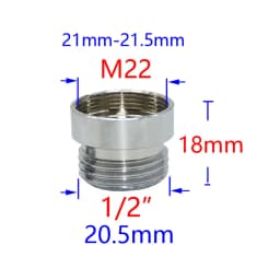 Brass 1/2" To M22 M24 M14 M20 Thread Connector Garden Household Faucet Adapter Durable Joint Coupler Fittings 1PC