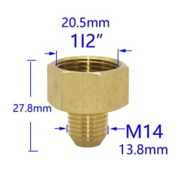 Brass 1/2" To M22 M24 M14 M20 Thread Connector Garden Household Faucet Adapter Durable Joint Coupler Fittings 1PC