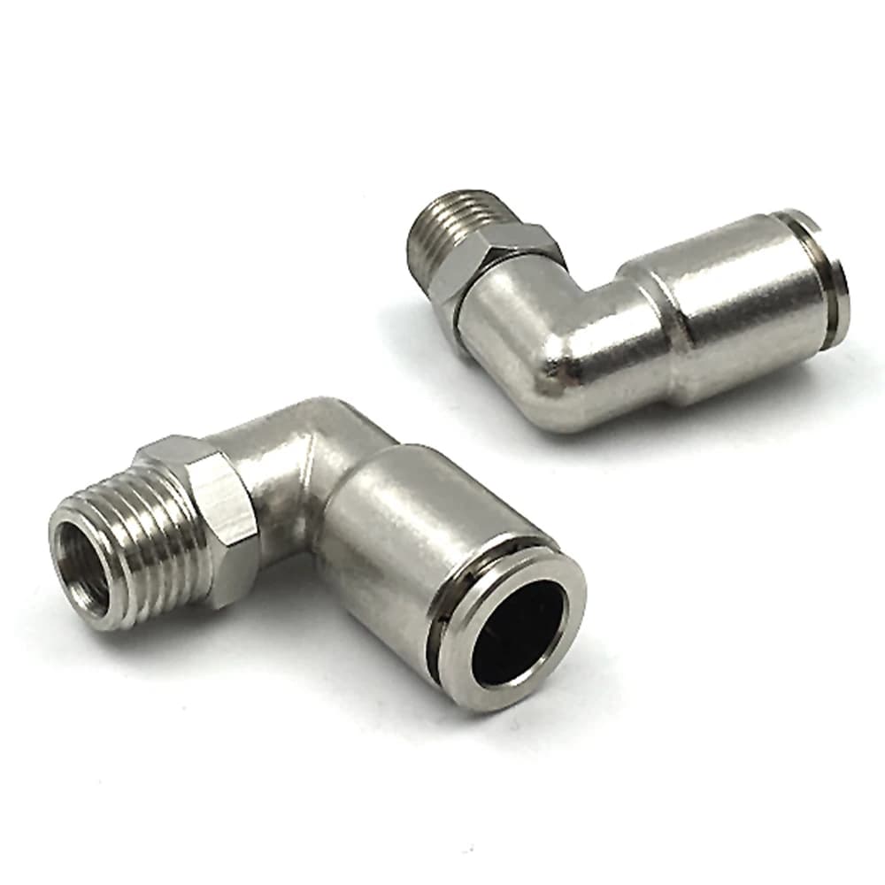 PL brass nickel-plated metal pneumatic connector 1/8" 1/4" 3/8" 1/2" external thread hose air compressor high pressure connector