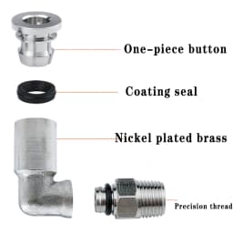 PL brass nickel-plated metal pneumatic connector 1/8" 1/4" 3/8" 1/2" external thread hose air compressor high pressure connector