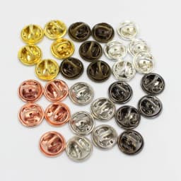 50Sets(Pin+ Back) Stabbing Brooch Pin Settings 10mm 15mm Flat Base Brooch Pins Butterfly Clasp DIY Jewelry Findings