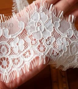 8.5CM width high quality eyelash lace trim white lace wedding veil bridal shawl 3meter