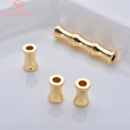 (3495)20PCS 5x8MM Hole 2.4MM 24K Gold Color Plated Brass Cylindrical Spacer Beads Bracelet Beads High Quality Jewelry Accessorie