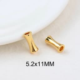 (3495)20PCS 5x8MM Hole 2.4MM 24K Gold Color Plated Brass Cylindrical Spacer Beads Bracelet Beads High Quality Jewelry Accessorie